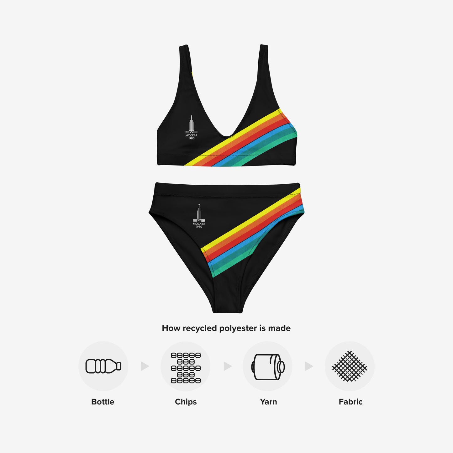 Moscow 1980 Games Black Bikini Set