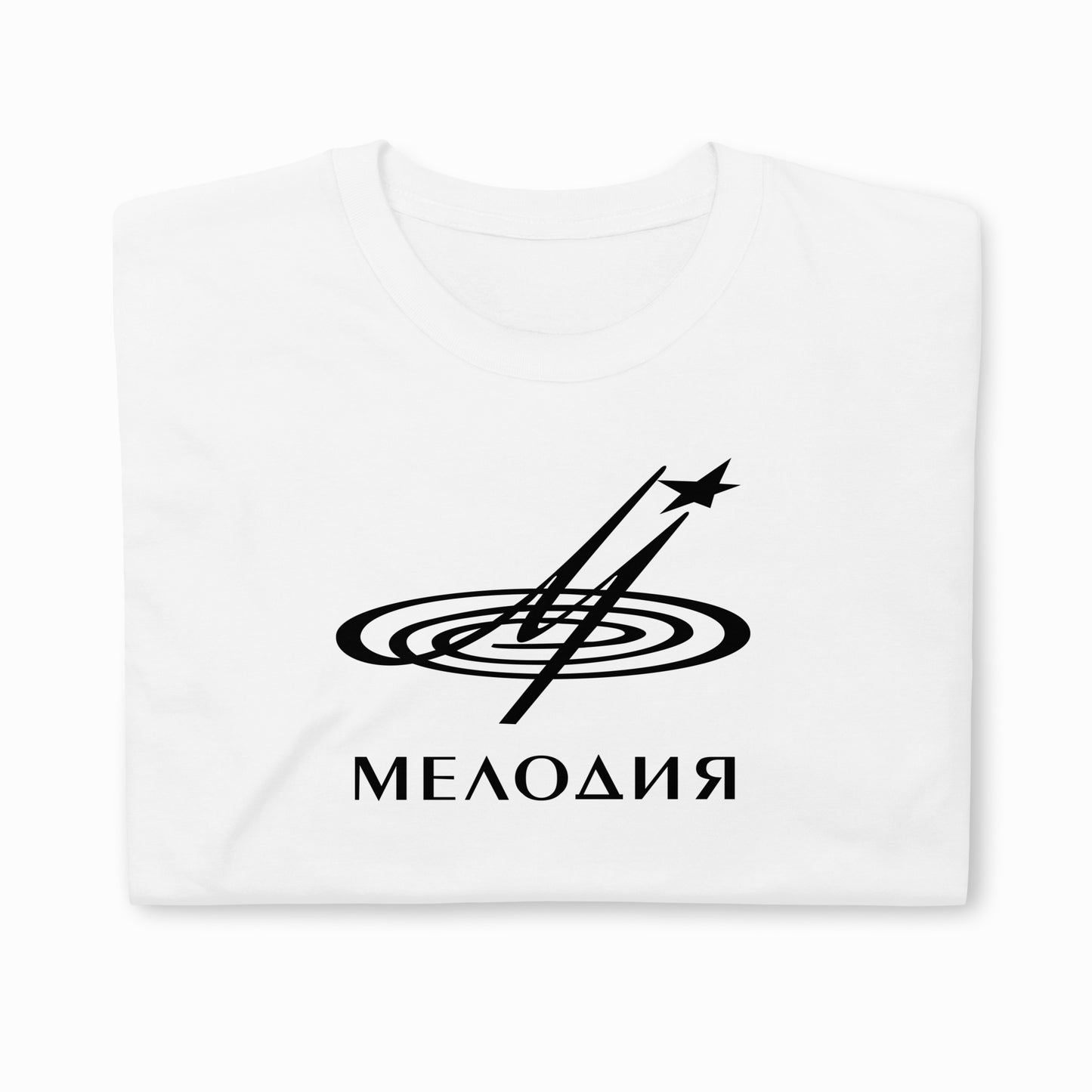 Melodia - folded white unisex T-shirt