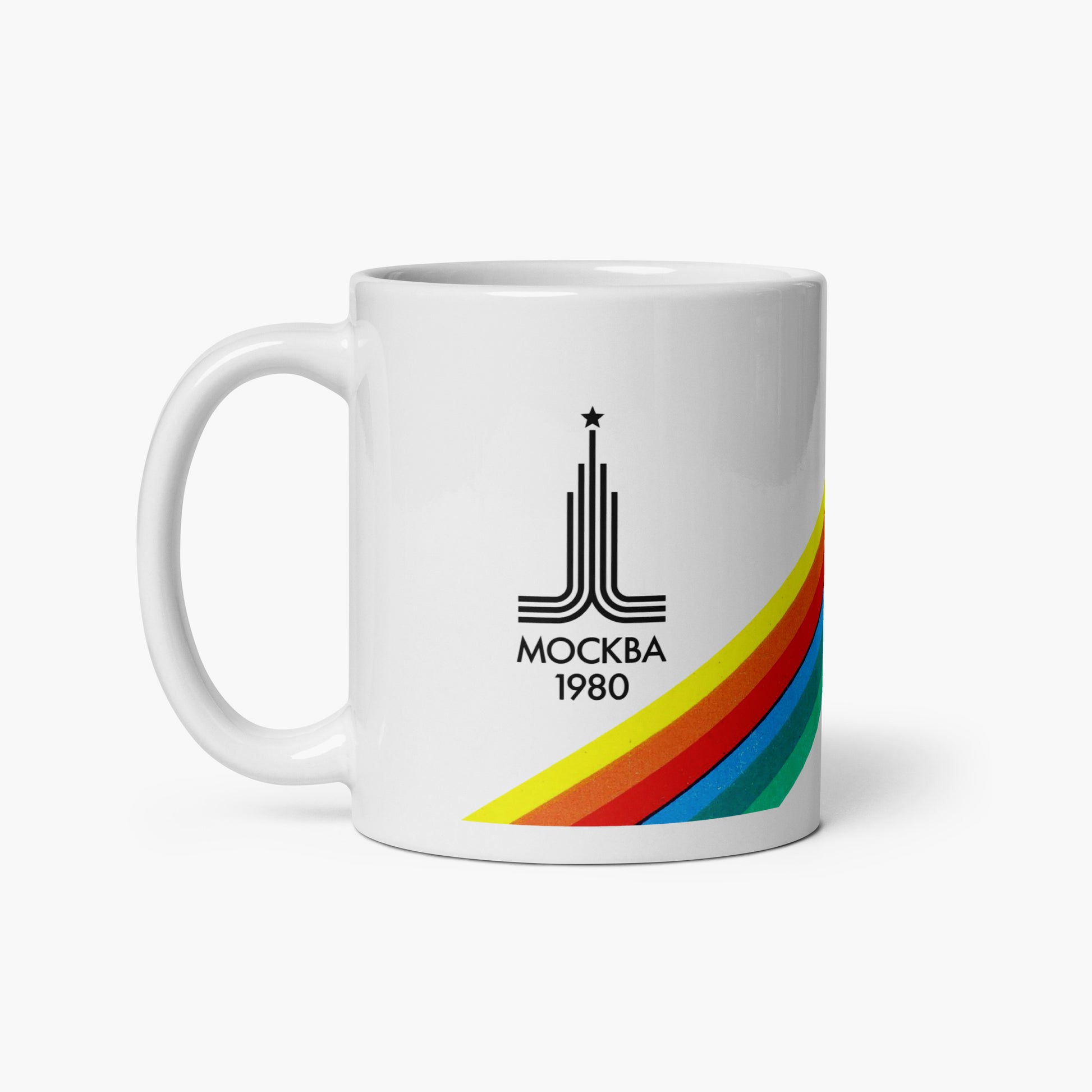 Soviet Olympics white mug - front